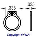 9340-101 *NEW* Retaining Ring for Delco Starters .338x.025