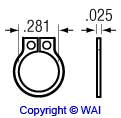 9340-100 *NEW* Retaining Ring for Delco Starters .281x.025